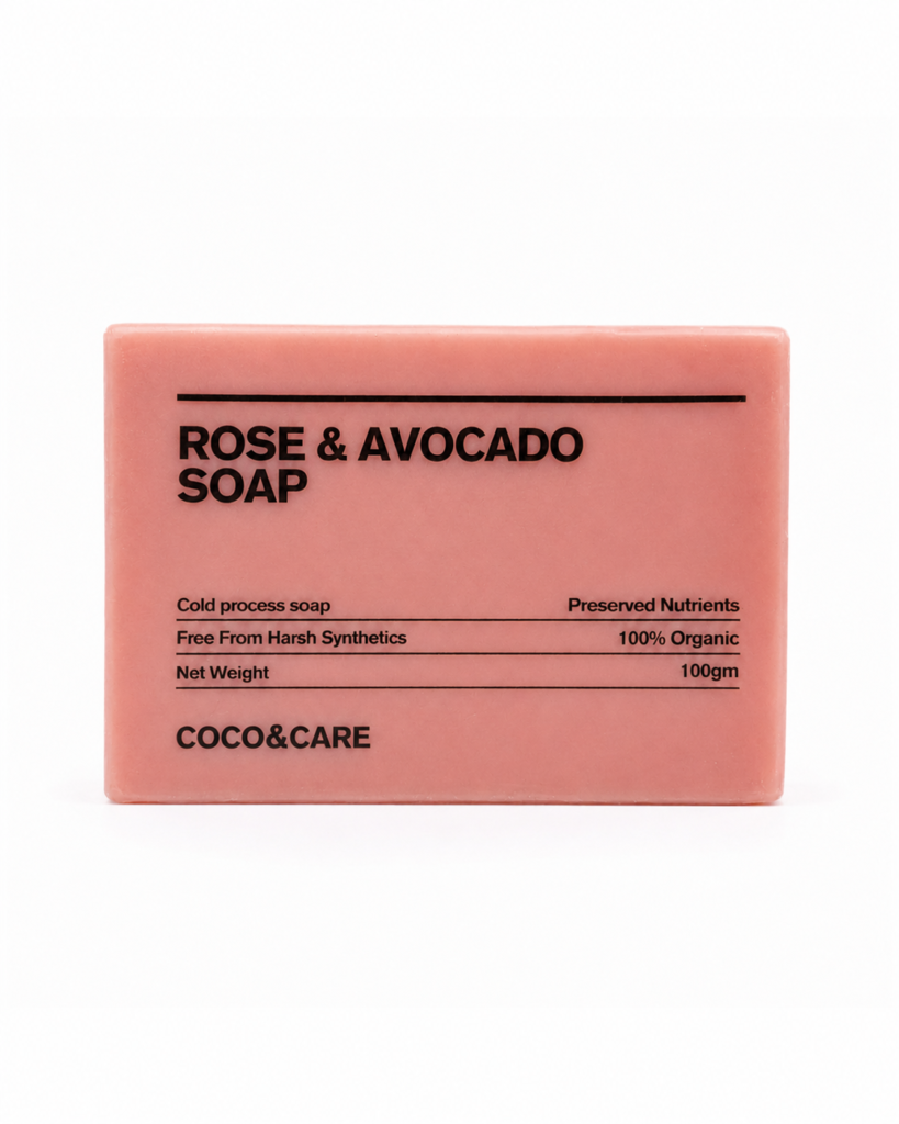 COCO&CARE Rose and Avocado Soap 100gm cold process soap